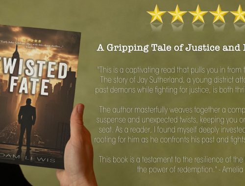 "Twisted Fate" Early John Grisham vibes with this clever thriller, which takes you into the legal world and leaves you wondering who the good guys really are. I found the main character compelling and the easy writing style made for an immersive reading experience.